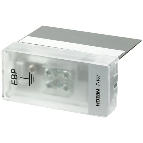 

HOZAN F-167 Ground Terminal, Anti-Static, Aggregates up to 8 Ground Wires, Terminal Block, Attaches Directly to Conductive Mat