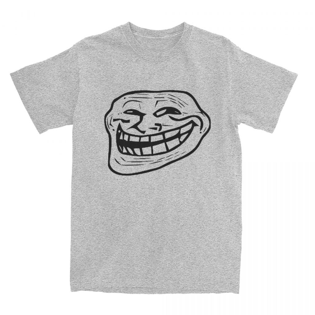 Men Rage Comic Trollfac T Shirts Funny Anime Pure Cotton Top Tees Summer Short Sleeves T Shirt O Neck Fashion Tshirt Plus Size