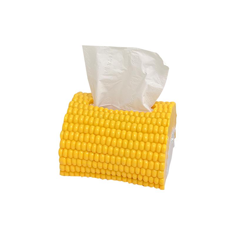

Cartoon Creativity Corn Paper Box Simulation Corn Tissue Box Living Room Dining Table Decoration Multifunctional Home Decoration
