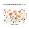 Cartoon Aesthetic Rustic Floral Butterfly Wall Stickers, Cute Girly Self-Adhesive Decor for Room Decoration
