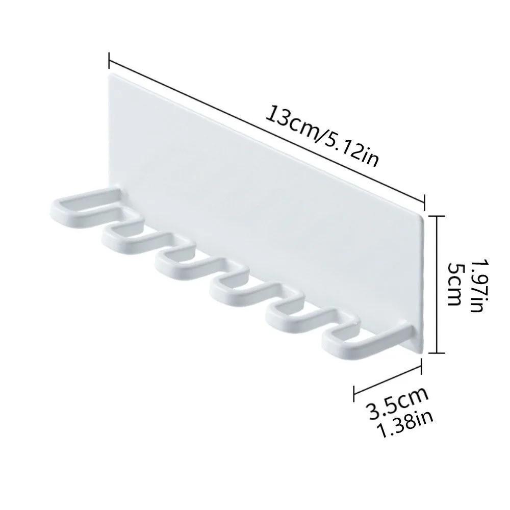 Suport pentru Periuțe de Dinți cu 5 Sloturi, Organizator Metalic pentru Periuțe de Dinți Montat pe Perete, Autoadeziv, Durabil, Organizator pentru Baie