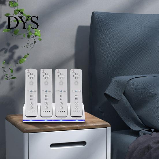 4 Ports Game Console Controller Charging Dock Station for Nintendo Wii U/Wii