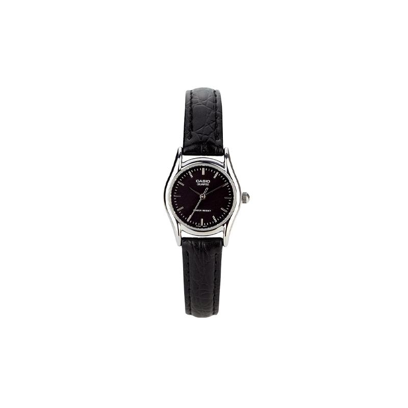 

Casio STANDARD Series Retro Business Quartz Movement Leather Strap Japanese and Korean Watch Women s Watch Black Dial LTP-1094E-1A чорний