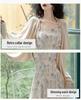 Spring/Summer 2026 Women's Floral Tie-Up Dress: Elegant, Sweet Niche Style, Two-Piece Skirt