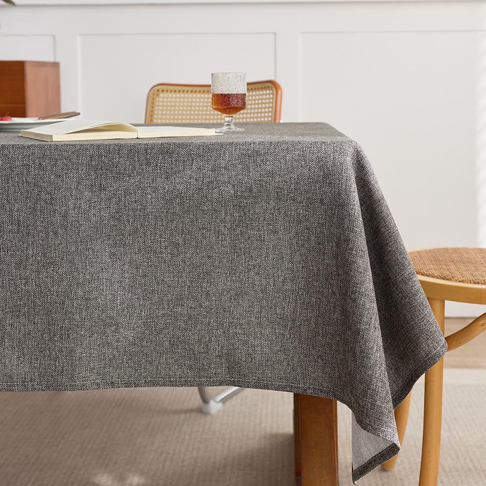 Solid Color Linen Tablecloth, Table Flag Elegant and Noble Kitchen Supplies Home Decorations  Easter Table Mats Picnic Supplies Linen Tablecloths