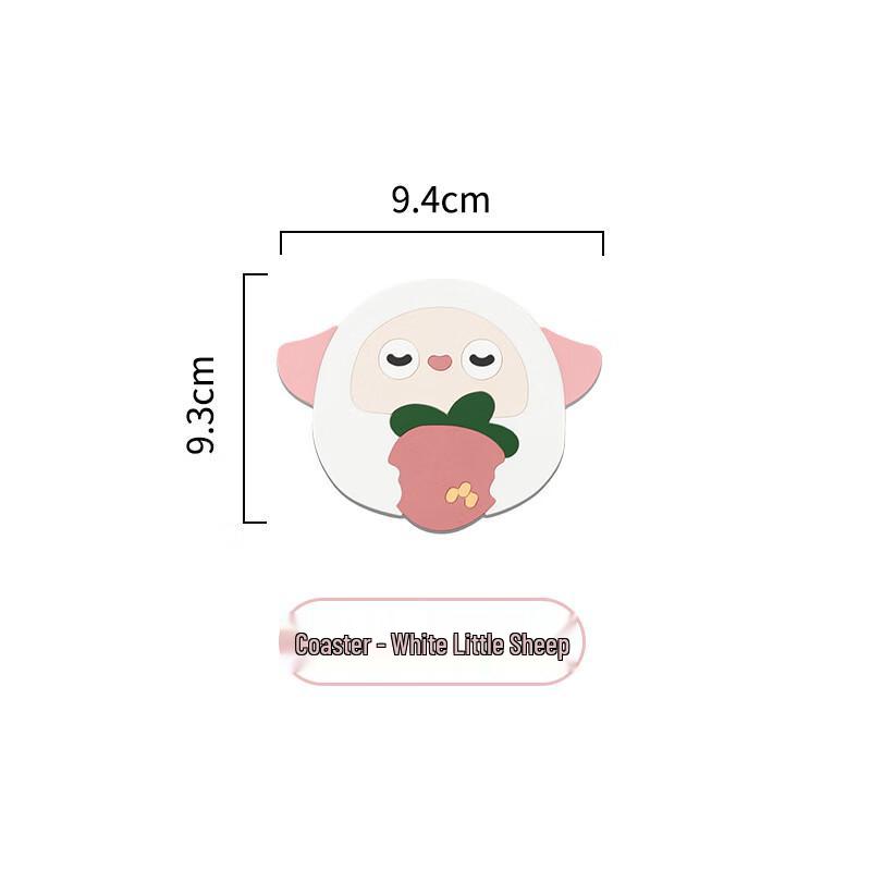 Cartoon Silicone Coaster & Placemat Set (5-Pack)