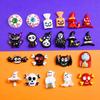 10Pcs Halloween Resin Flat Accessories Bat Back Cute Ghost Burst Skull Witch Mini Eyeball Ornament Mixed