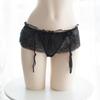 Double-Layer Lace Puff Mini Skirt Women Sexy Transparent Panties Collocation Hose Garter Suspender Belt For Stockings