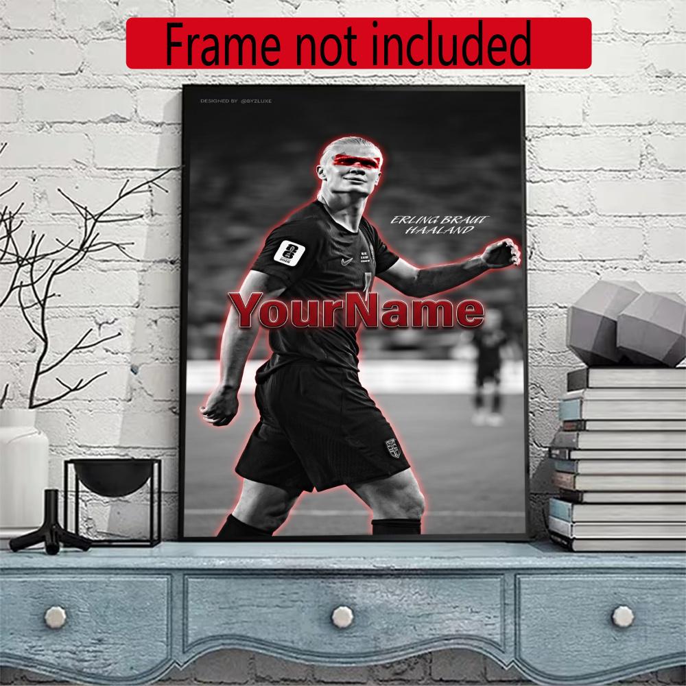 Haaland Customize Your Name Diamond Painting Round Diamond Diy Frameless Holiday Artwork Suitable For Home Office Wall Decoration