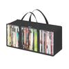 Book Storage Bag with Handle Zipper Closure Large Capacity Transparent