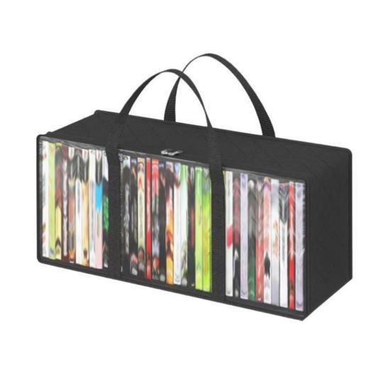 Book Storage Bag with Handle Zipper Closure Large Capacity Transparent