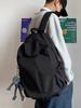 Large Capacity Solid Color Canvas Backpack - University & High School Bookbag