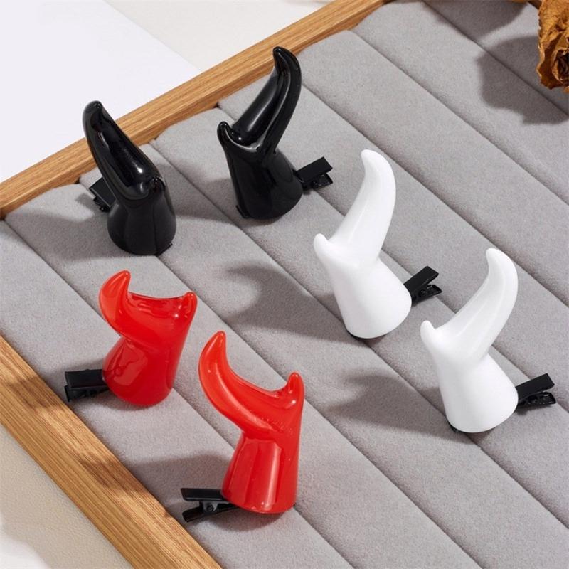 Anime Hair Clip Antler Halloween Horn Flat Clip Halloween Hairpin Antler Elegant Hair Clip for Cosplay