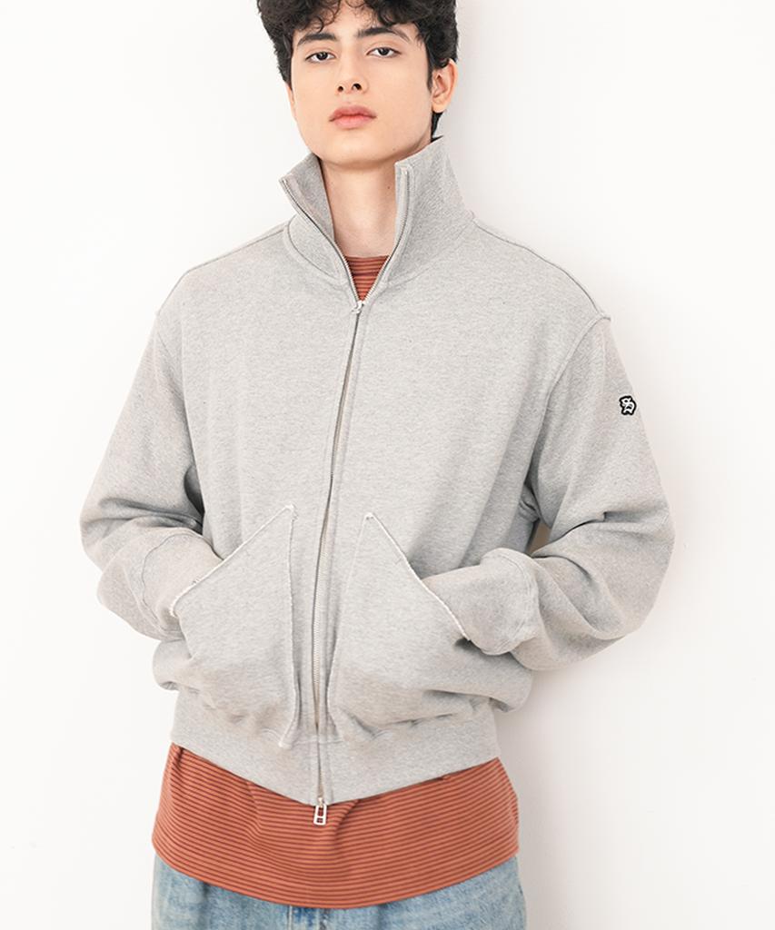 Scoupe Split Sweat Zip-Up Jacket Melange Grey