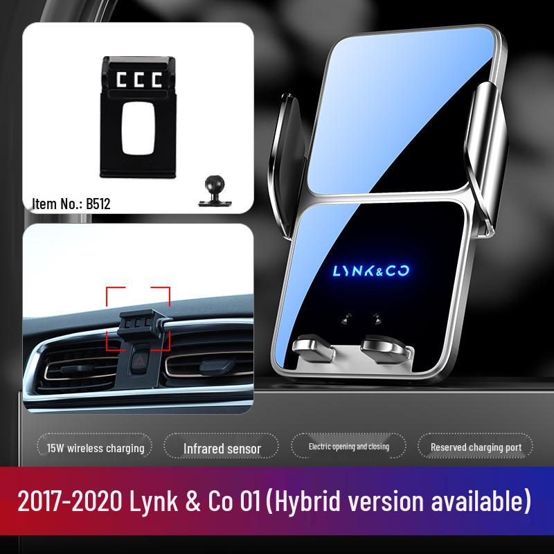 Support de voiture Lynk & Co Charge sans fil Support de téléphone pour modèles 02/01/03/06/09/05