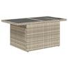 Ensemble de sofa de jardin 8 pièces avec coussins gris clair poly rotin, Sofa de jardin 2 places avec rangement et coussins 3357065