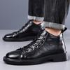 2026 New Men's Handmade Leather Loafers Boots Fashi Ethnic Style Casual Shoes Comfortable Lightweight Breathable Mens Boots