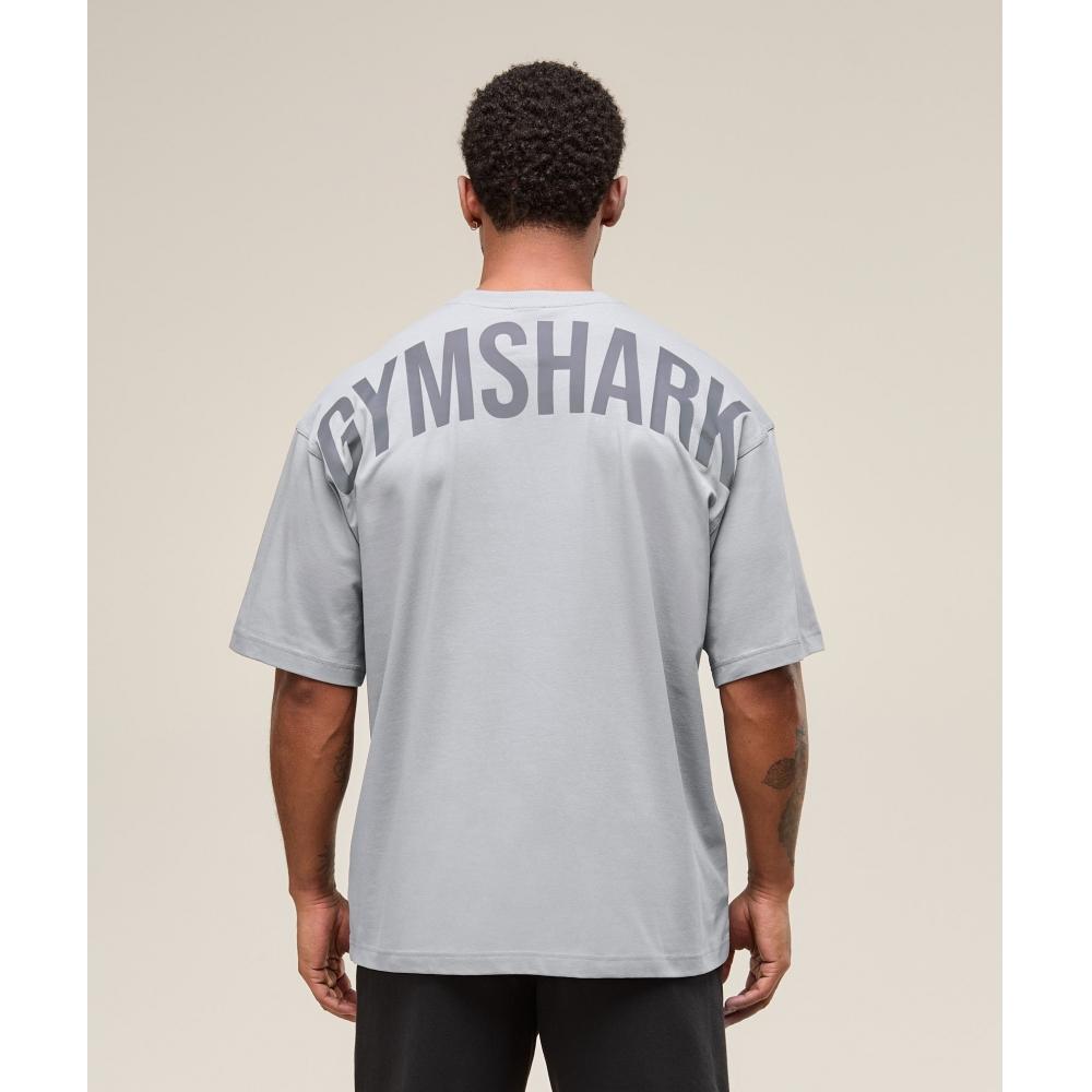 Gymshark Power T shirT Smokey Grey A2c9e Gb7r