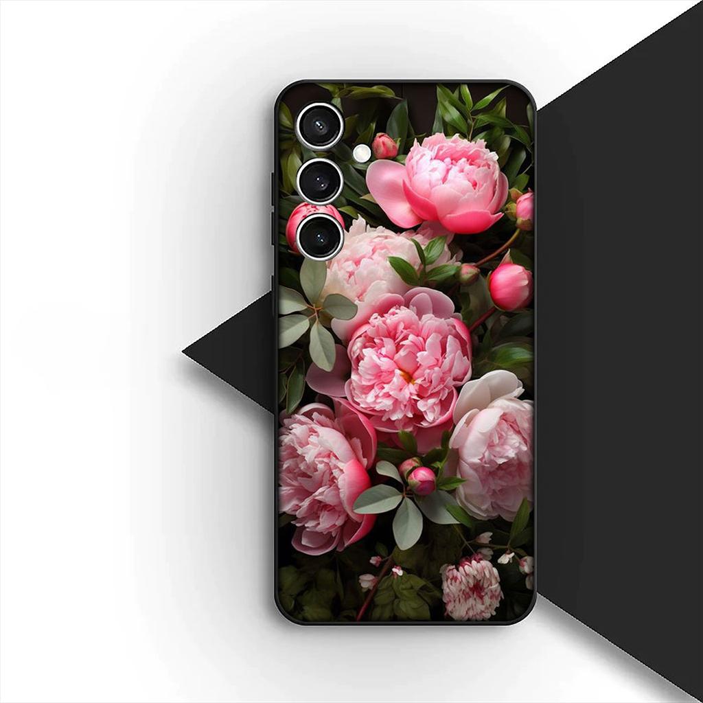 Cover for Apple iPhone 12 13 Pro XS Max Mini ProMax X XR Air 13Pro Casing Phone Case Elegant Pink Rose Flower Bloom Peony