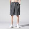 Men Shorts Elastic Waistband Drawstring Design Summer Sport Pants Ultra-Thin Ice Silk Fitness Short Pants