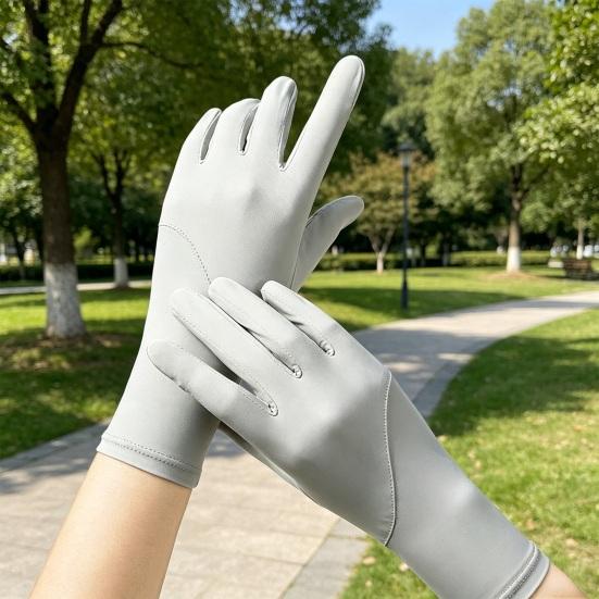 UV-Schutz Kühlhandschuhe, Vollfinger Sonnenschutzhandschuhe, Anti-Rutsch-Handfläche, Ultraleichte Sommer-Fahrhandschuhe zum Radfahren, Wandern, Angeln