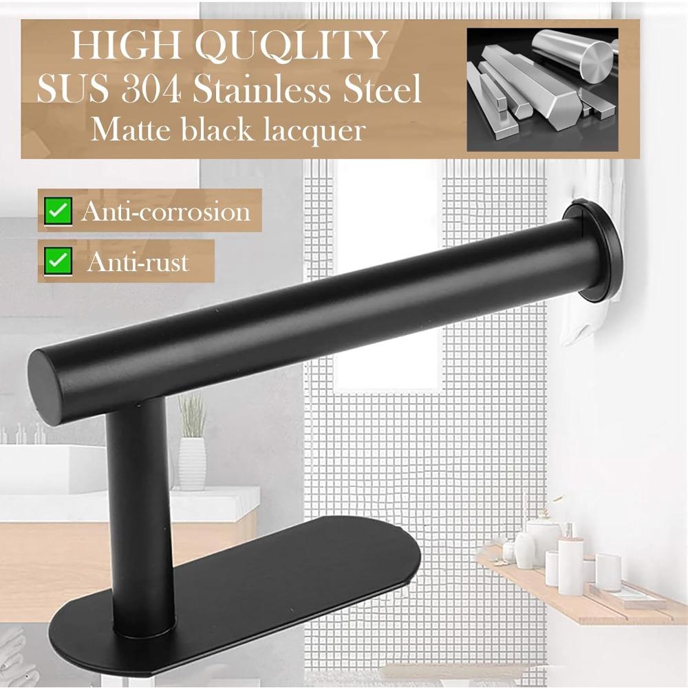 ASelf-Adhesive Paper Towel Holder for Kitchen Cabinet,Bathroom Tissue and Towel Holder,Plastic Wrap and Roll Paper Storage Rack