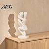 Easy Care Sculpture 3D Printed Hugging Couple Sculpture, Abstract Embrace Figurine with Smooth Curves, Minimalist Statue High-end Decorative