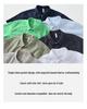 L990 Men's Minimalist Cotton Linen Square Neck Short Sleeve Shirt, Solid Color