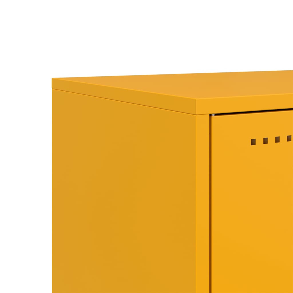 TV Stand Mustard Yellow 68 X 39 X 60.5 Cm Steel