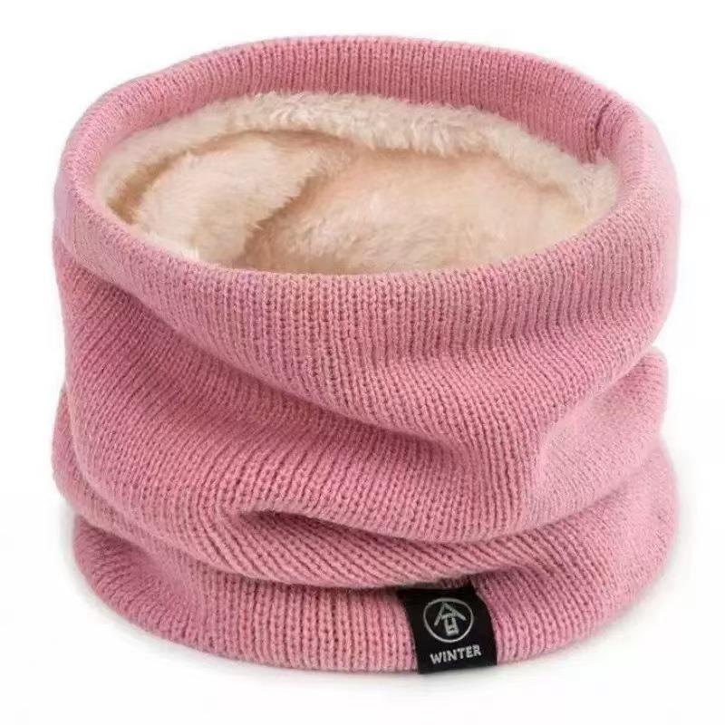 

Knitted Neck Warmer Sports Scarf Fashion Soft Women Men Face Cover Winter Skating Running Hiking Scarves Thick Cold-proof Collar розовый