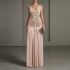 Celebrity Style Banquet Suspender Tube Top Pleated Design Champagne Skirt Dress Set Women