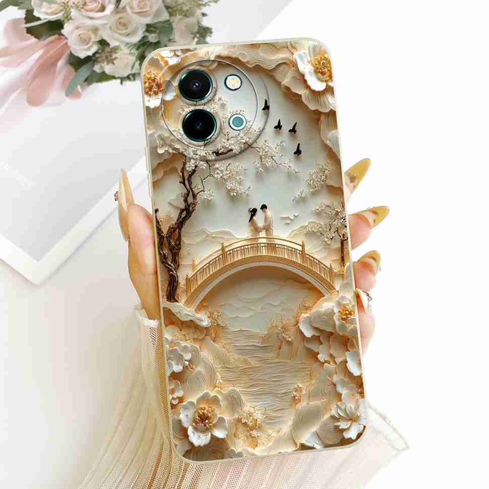 For vivo Y38 5G Case New Colorful Flower Sunset Silicone Back Cover For Vivo y38 Y 38 5G Shockproof Phone Cases Fundas Capa
