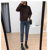 Women's Fashion Semi-High Neck Mid-Length Loose Long Sleeve Top - Autumn Base Layer T-Shirt