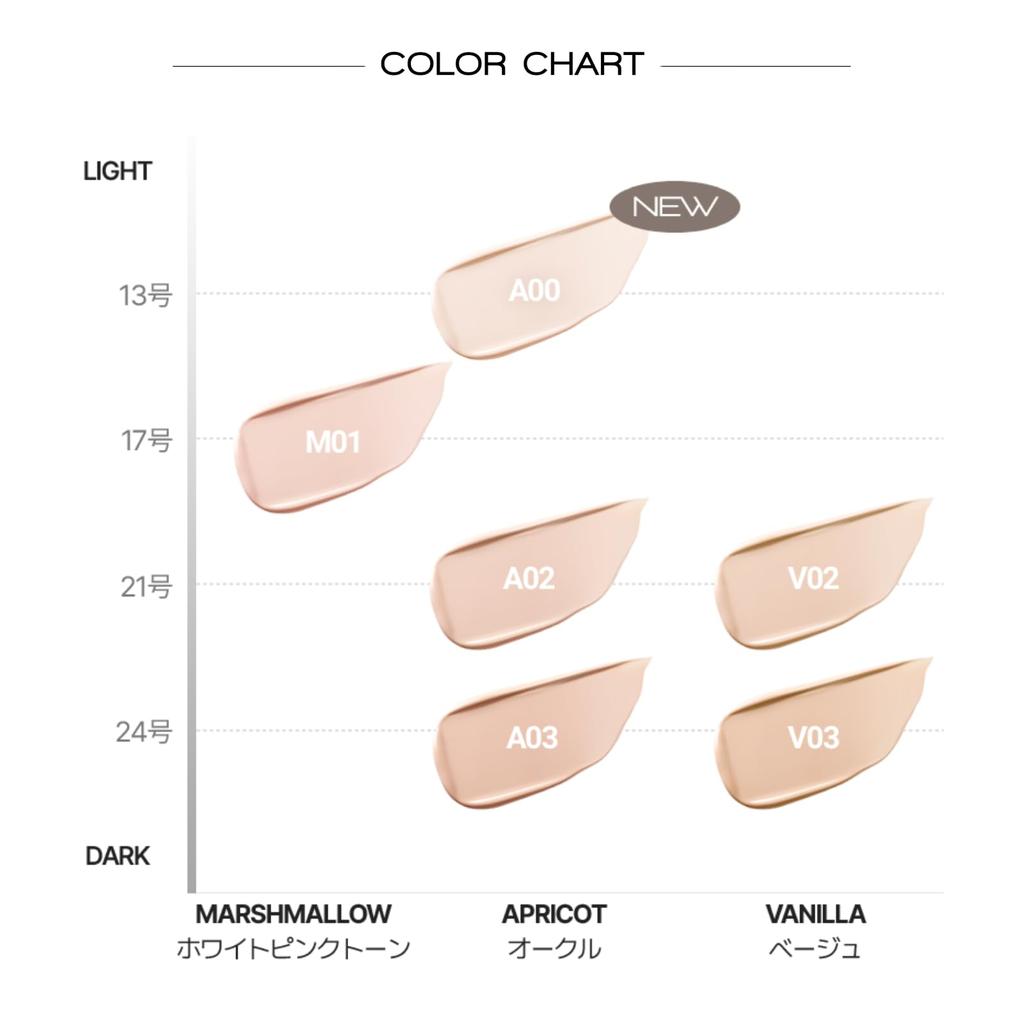 VDL Cover Stain Perfecting Cushion Foundation V03 Beige Cushion high Korean SPF35 (Natural 02) foundation, coverage, won't crumble, 0-distance