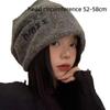 Big Size Beanie Hat Letter Crochet Hat Cute Warm Knit Cap  For Daily Wear
