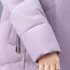 Elegant Vintage Women Down Coat Puffer Jacket Real Fur Collar Thick Warm Winter Plus Size Outerwear Middle Age Long Prakas