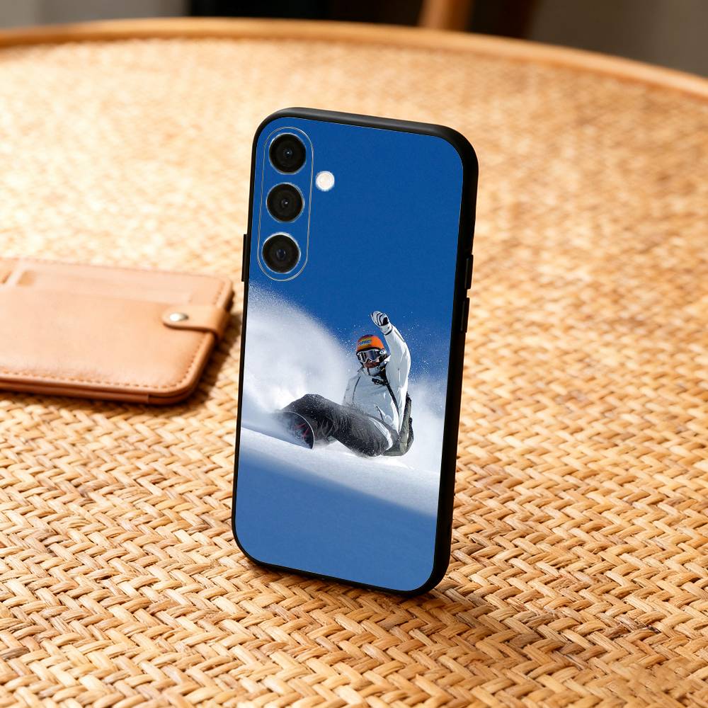 S-Snow Snowboard Ski  Phone Case For Samsung  A73,72,71,53,52,51,22,91,80, Soft Black Cover