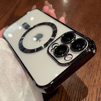 Modische magnetische Hülle für Magsafe für iPhone 11 13 12 14 Pro Max IP 14 Plus Überzug Klare, weiche Silikon-Abdeckung zum kabellosen Laden