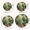 Tropical Parrot Round Rug with Lush Greenery Print Soft Flannel Carpet for Nature Enthusiasts Home Decor Floor Mat