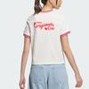 Adidas Originals Retro Camp Graphic Simple Round Neck Pullover Short Sleeve T-Shirt Women T-Shirts White JM7972