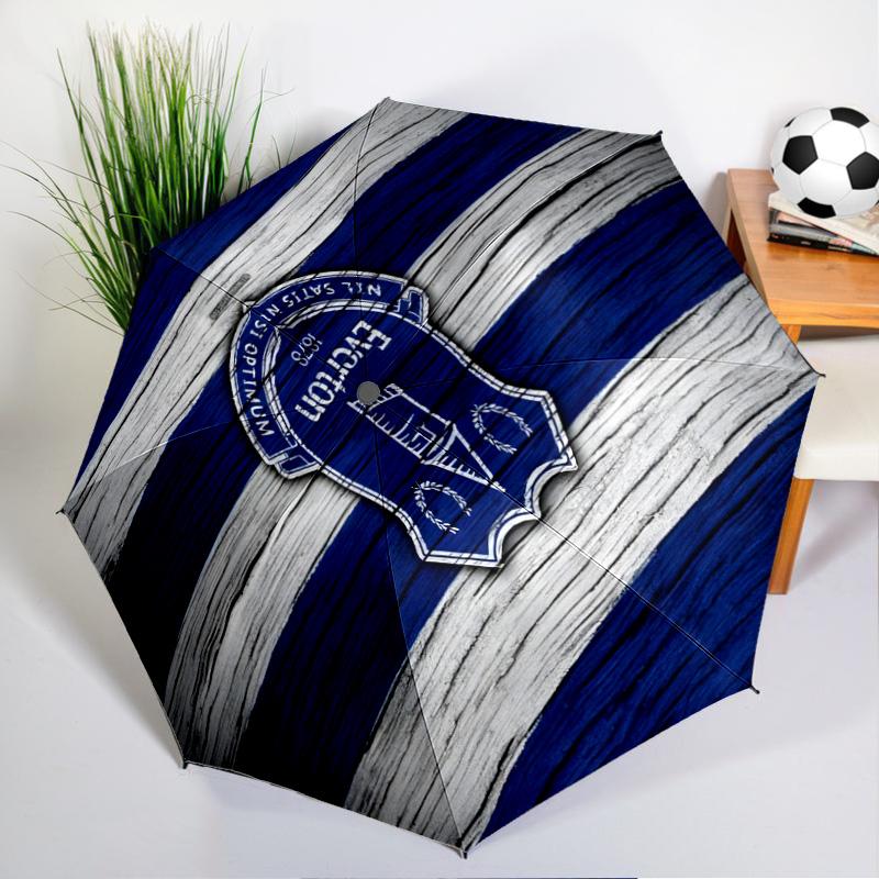 Ever-ton Football Club Crest Printed Automatic Umbrella, 8-Frame for Travel, camping, Casual Umbrella, Essential Gift for  for family and friends