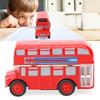 Cartoon Bus Alloy Car Toy Highly Simulation Children Kid Pull Back Vehicle Toy Model(Red )