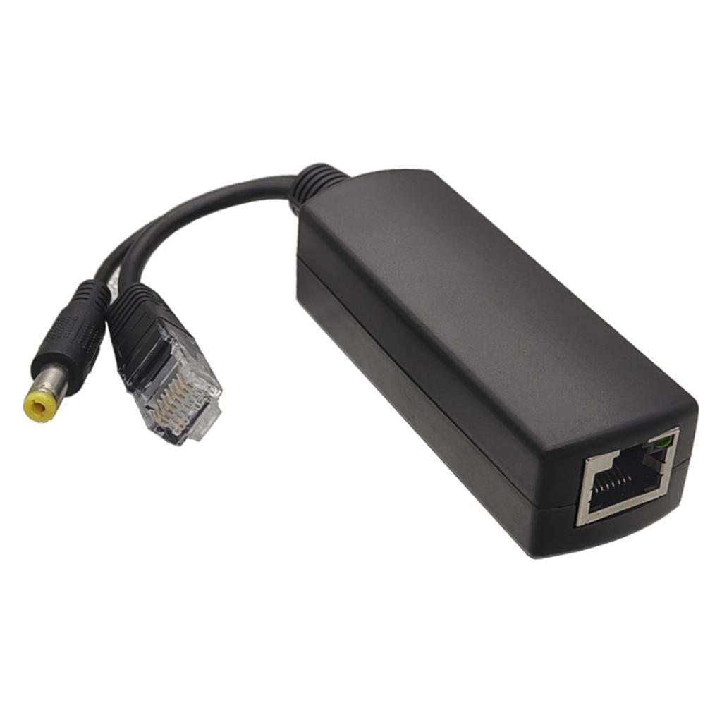 Efficiency PoE Splitter POE StepUps Transform Adapter, RJ45 52V/48V Output, 9-24V DC5.5x2.1mm Input,Wide Compatibility