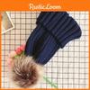 Cozy Womens Winter Hat With Fluffy Pom-pom And Stylish Folded Cuff Design