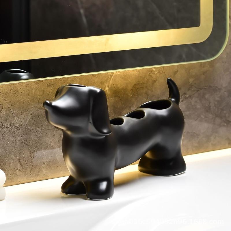 Dachshund Electric Toothbrush Holder - Storage Stand for Toothpaste, Makeup Brushes, and More - Cute Storage Base Stand