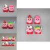 Charming Kirby Anime Games Cute Cartoon Pink Kirby Waddle Dee Doo Pvc Doll Ornaments