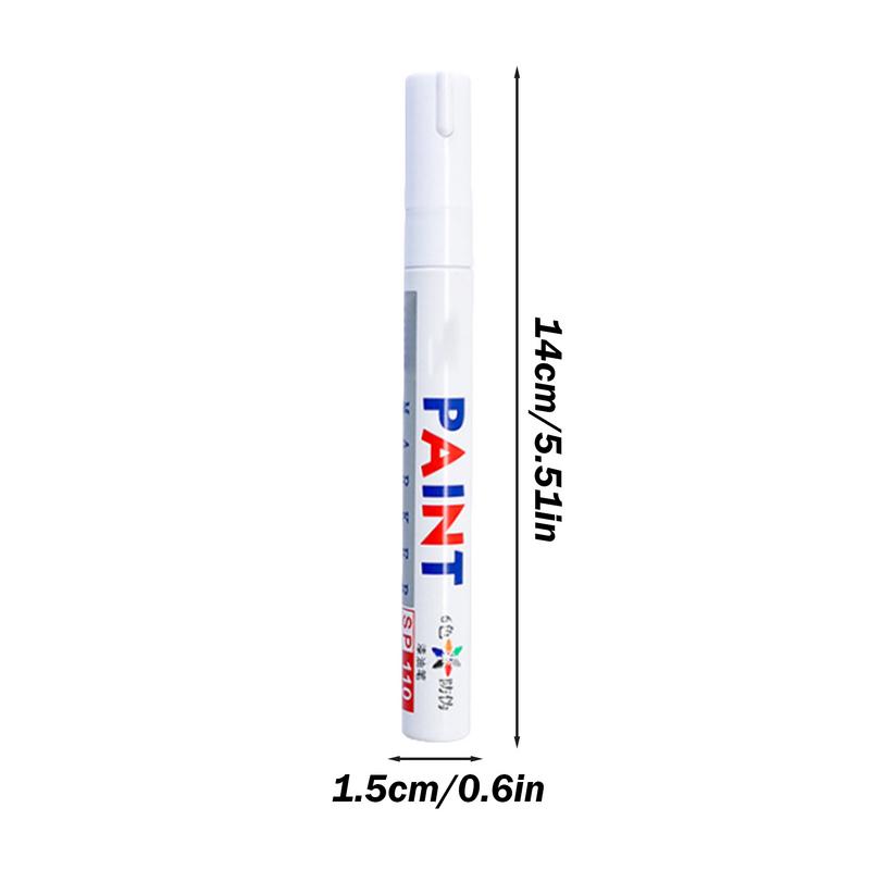 Oil-Based Paint Markers 12pcs Oil-Based White Paint Pen Marker No Fading Quick Drying Vehicle Maintenance Tool Drawing Crafting