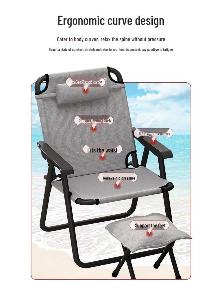 Lunch Break Siesta Folding Recliner: Comfortable Home & Office Chair with Backrest for Dorms and Balconies