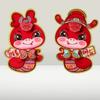 1 Pair 3D 2025 Snake Year Wall Sticker Traditional New Year Lucky Sticker  Festive Celebration