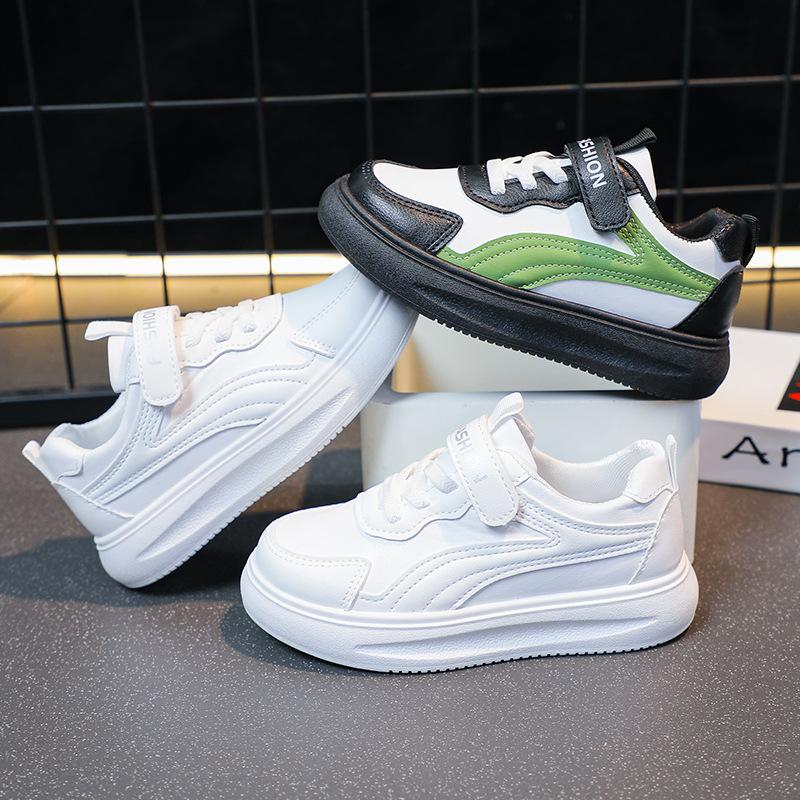 Children's little white shoes 2025 spring new girls' shoes medium and large children's non-slip soft-soled flat shoes boys' casual shoes